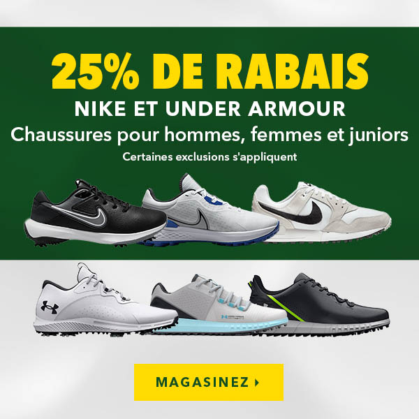 Chaussures Nike et Under Armour pour hommes, femmes et juniors – 25% de rabais    
