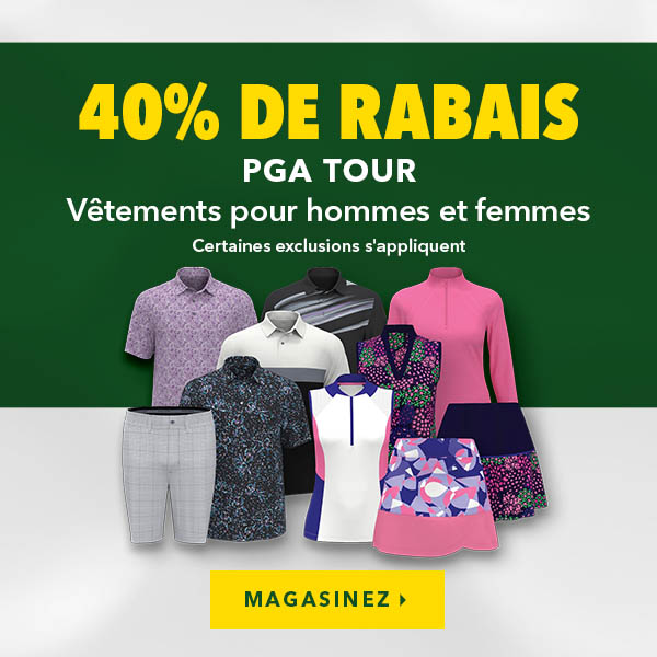 Vêtements PGA Tour pour hommes et femmes – 40% de rabais   