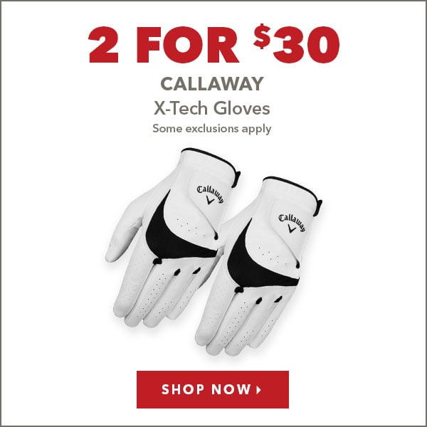 Callaway X-Tech Gloves - 2 For $30   