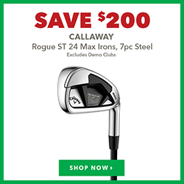 Callaway Rogue ST 24 Irons, 7pc Steel - Save $200     