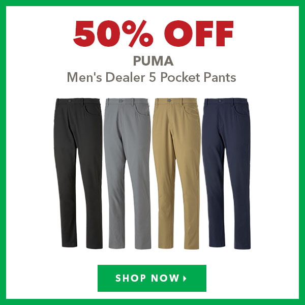 Puma Men's Dealer 5 Pocket Pants - 50% Off