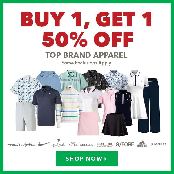 Top Brand Apparel - Buy 1, Get 1 50% Off