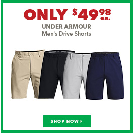  Under Armour Men's Drive Shorts - Only $49.98 Ea.  