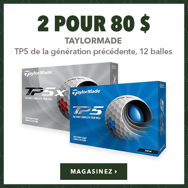 TaylorMade TP5 de la génération précédente, 12 balles – 2 pour 80 $ 