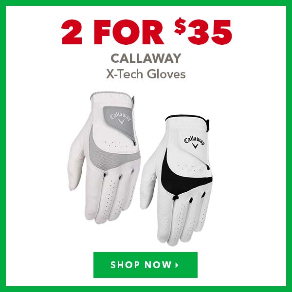 Callaway X-Tech Gloves - 2 For $35 