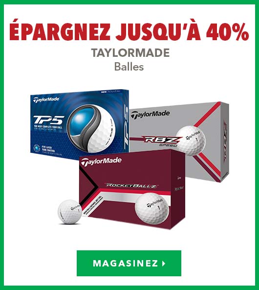 Balles TaylorMade - Épargnez jusqu'à 40% 
TaylorMade TP5 et TP5x, 12 balles - 2 pour 130 $ 