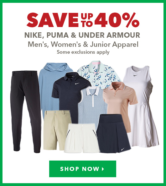 Nike, Puma & Under Armour Men's, Women's & Junior Apparel - Save Up To 40%