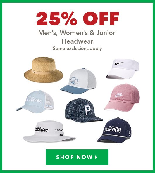 Men's, Women's & Junior Headwear - 25% Off 