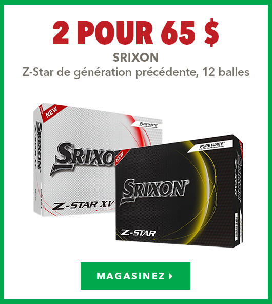 Srixon Z-Star de génération précédente, 12 balles - 2 pour 65 $  