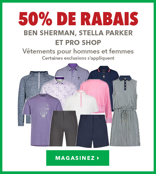 Vêtements Ben Sherman, Stella Parker et Pro Shop pour hommes et femmes – 50% de rabais 