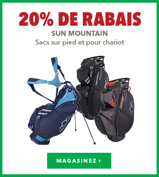 Sacs sur pied et pour chariot Sun Mountain – 20% de rabais