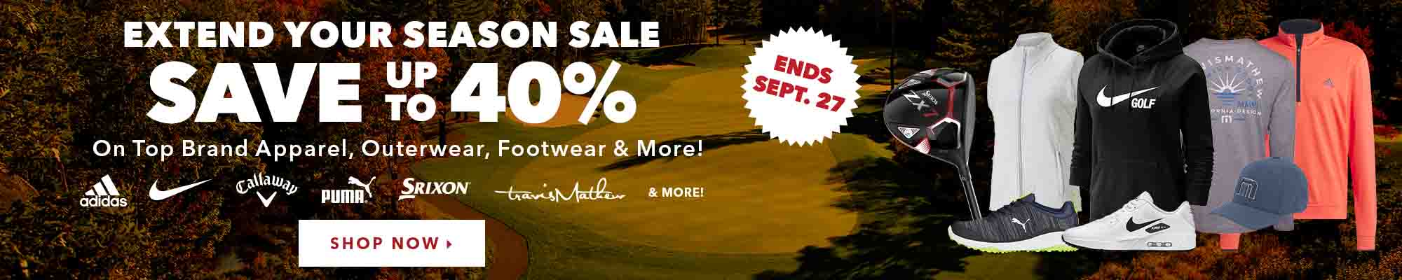 Extend Your Season Sale- Save on Fall Golf Ready Gear!