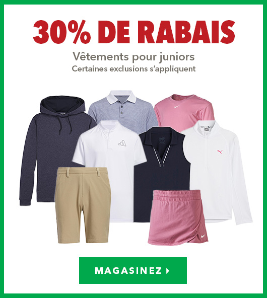 JVêtements pour juniors – 30% de rabais  
