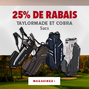 Sacs TaylorMade et Cobra – 25% de rabais