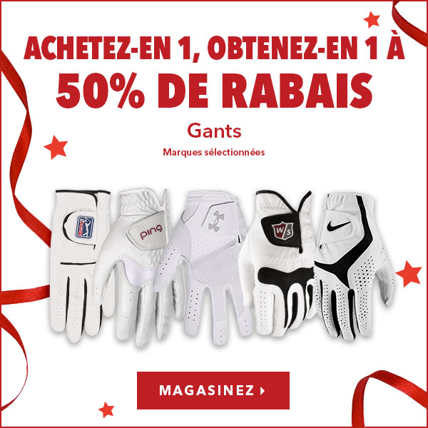 Gants sélectionnés - Achetez-en 1, obtenez-en 1 à 50% de rabais  