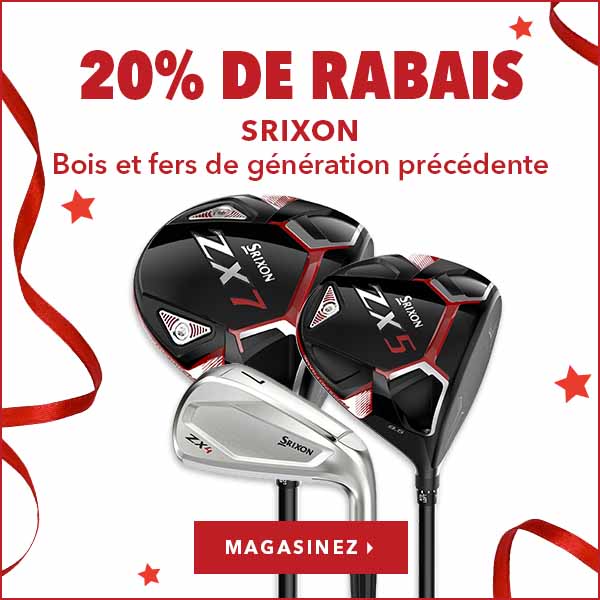 Bois et fers Srixon de la generation précédente - 20% de rabais 