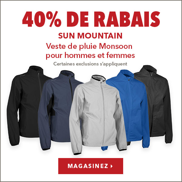 Vestes de pluie Sun Mountain Monsoon pour hommes et femmes – 40% de rabais  